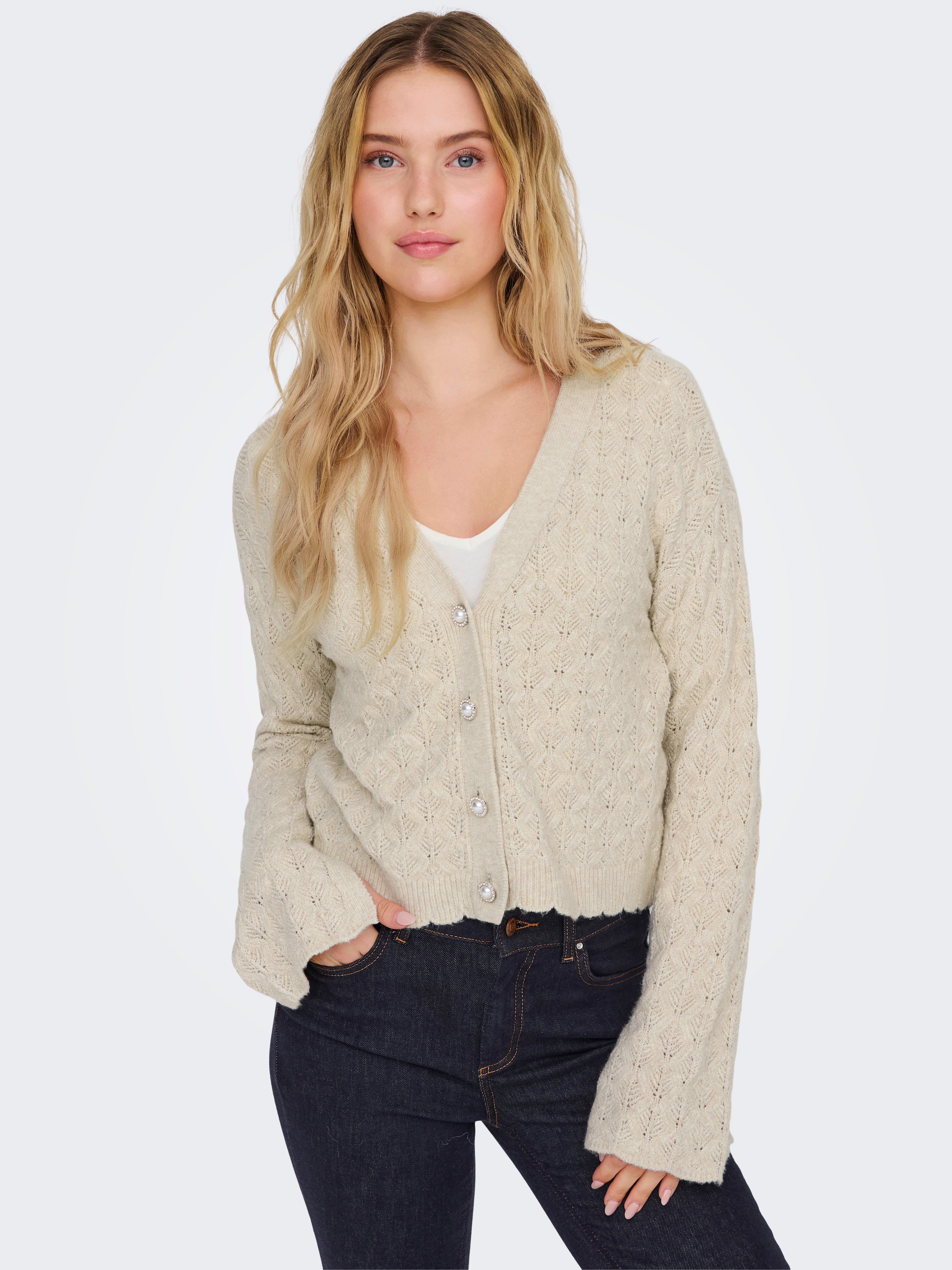 ONLLIANA Strickjacke Pumice Stone