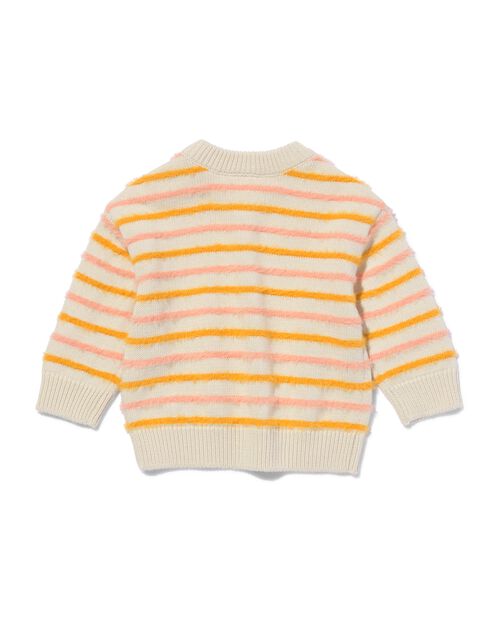pull bébé à rayures duveteuses écru