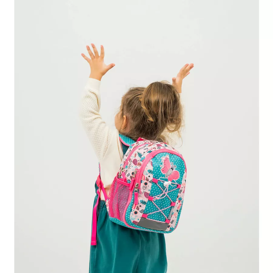 Belmil Kindergartenrucksack Mini Kiddy Kindergartenrucksack für 1-3 Jährige Kinder mit Brustgurt Little Butterfly