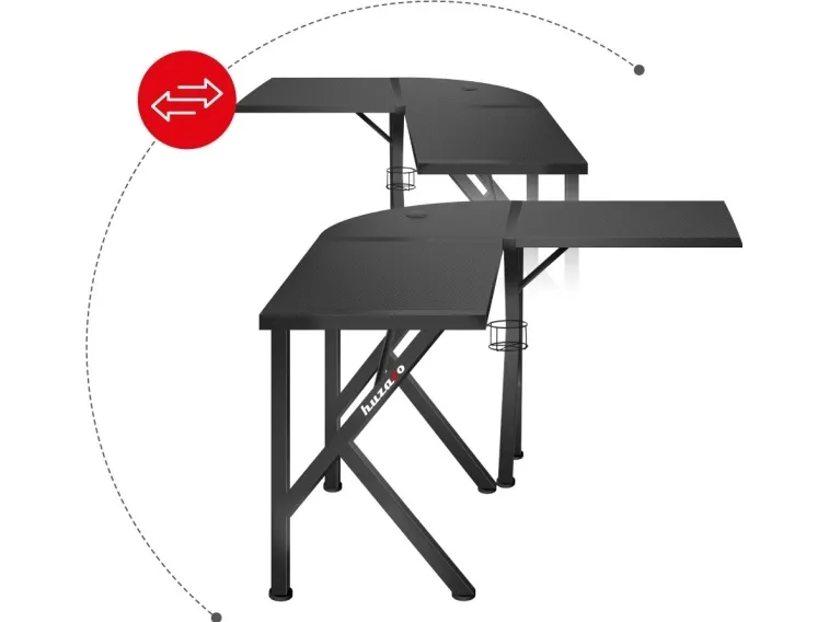 Huzaro Hero 6.3 Gaming Desk, sort  DOVANA Huzaro-sæt (slagtøj og tilbehør)