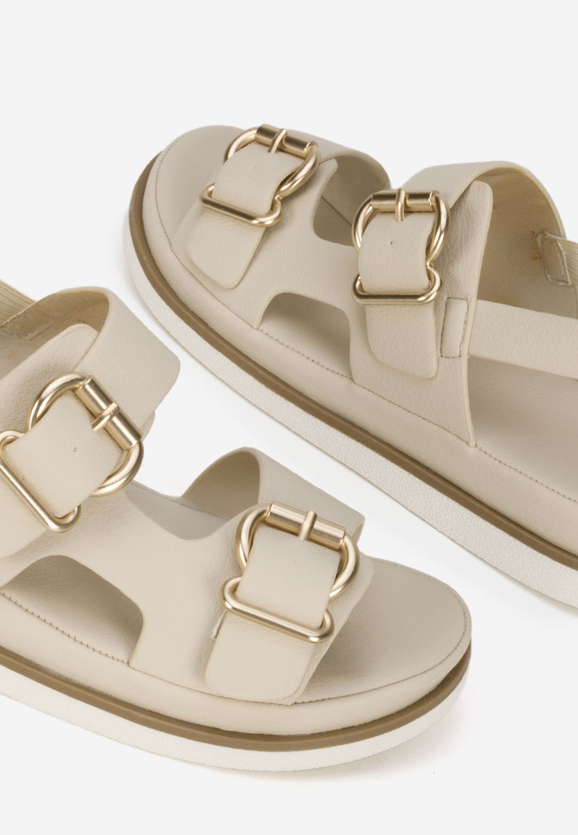 Sandales à semelle épaisse beige Semenia
