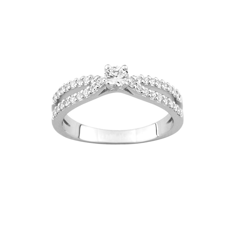 Bague femme - Oxyde de zirconium - Argent 925