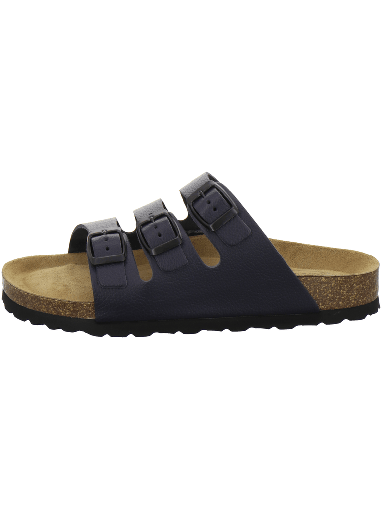 Pantoletten Damen Dreischnaller navy