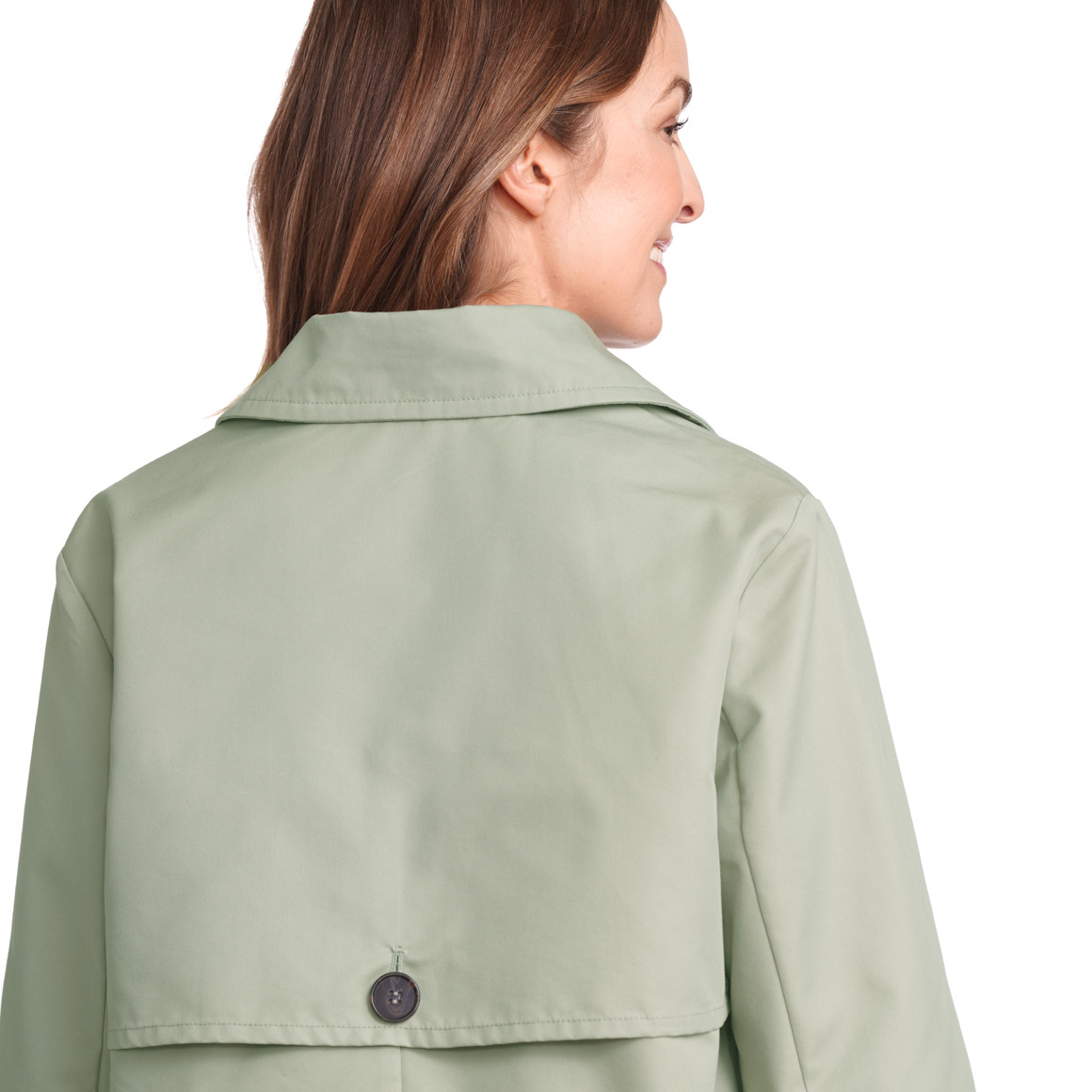 Gina Benotti Damen Trenchcoat mit Einschubtaschen salbei