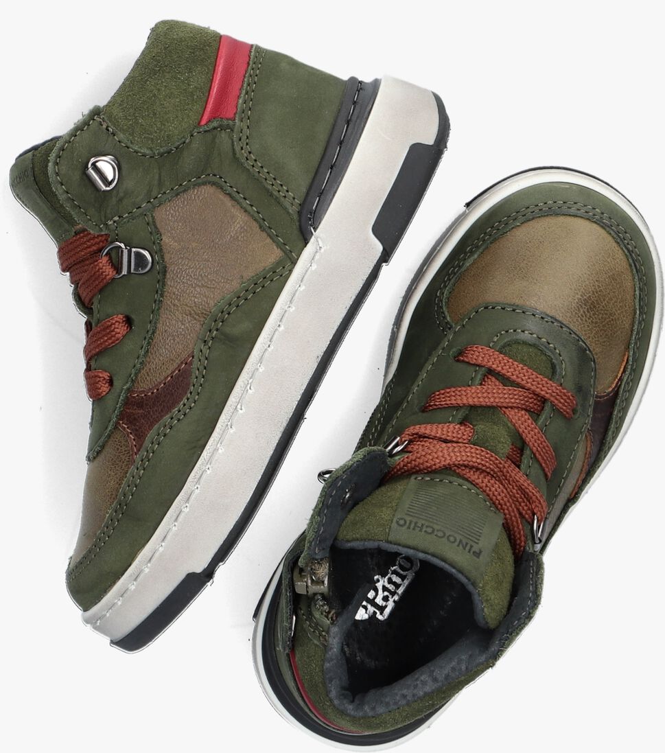 PINOCCHIO groene pinocchio hoge sneaker p1481