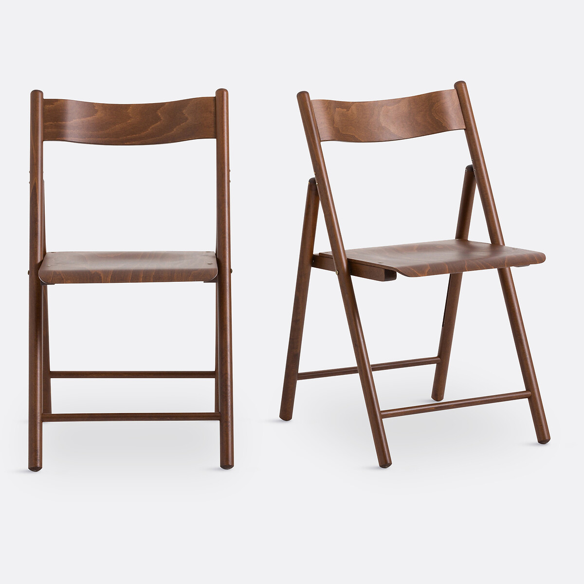 LA REDOUTE INTERIEURS<br>Conjunto de 2 cadeiras dobráveis, madeira de faia, Panni