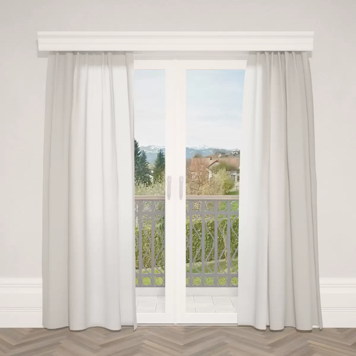 Nachtvorhang Satin Silber