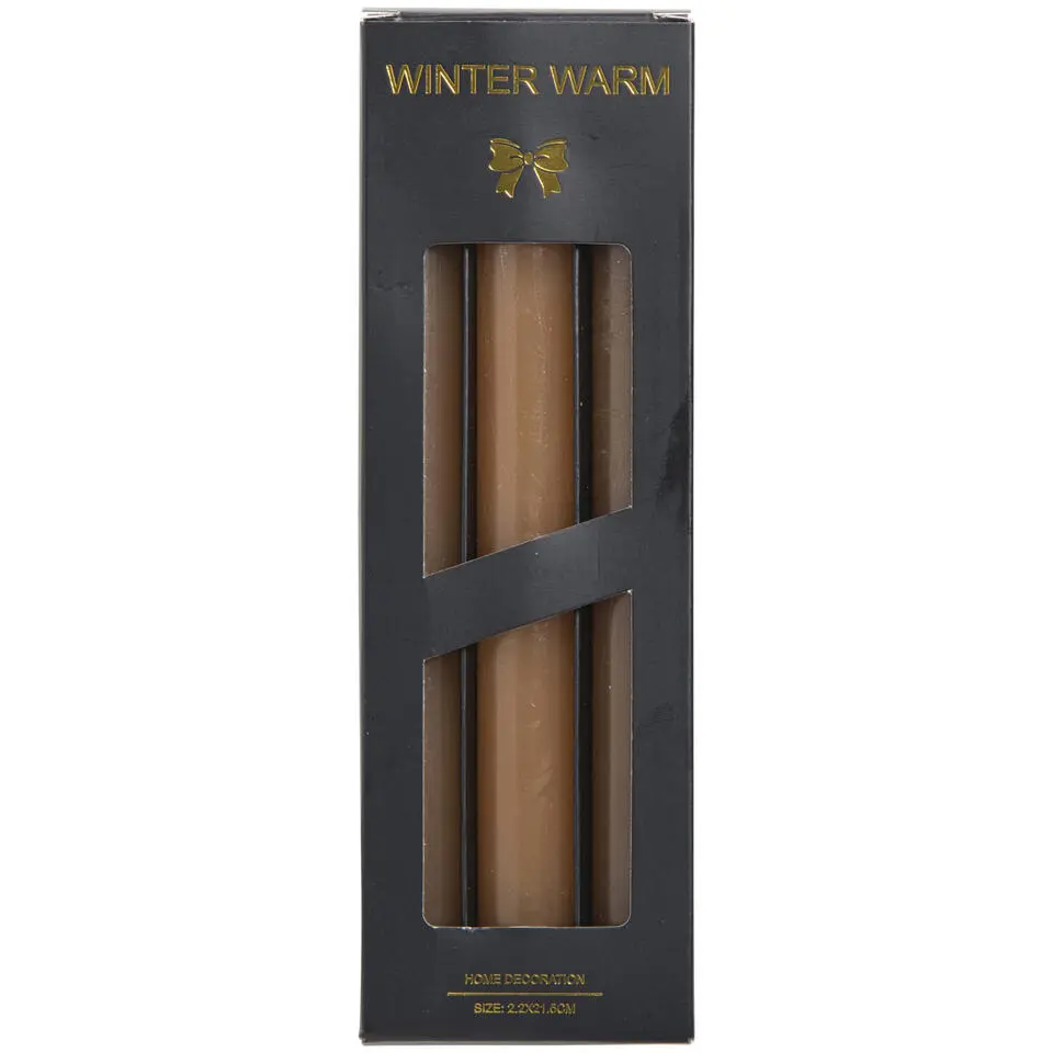 Dinerkaars Winterwarm bruin - 6 stuks