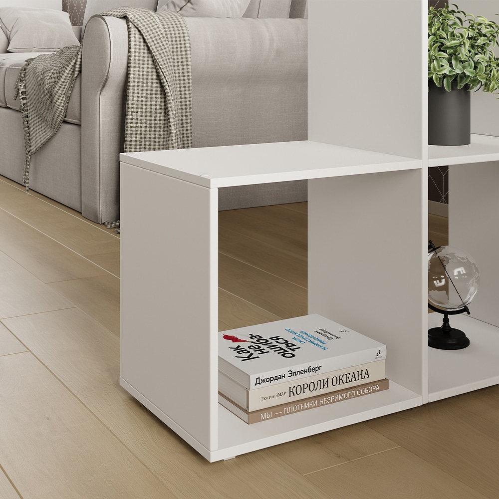 Vicco Treppenregal Aramis Weiß, 138 x 143 cm, Standregal mit 10 Fächer