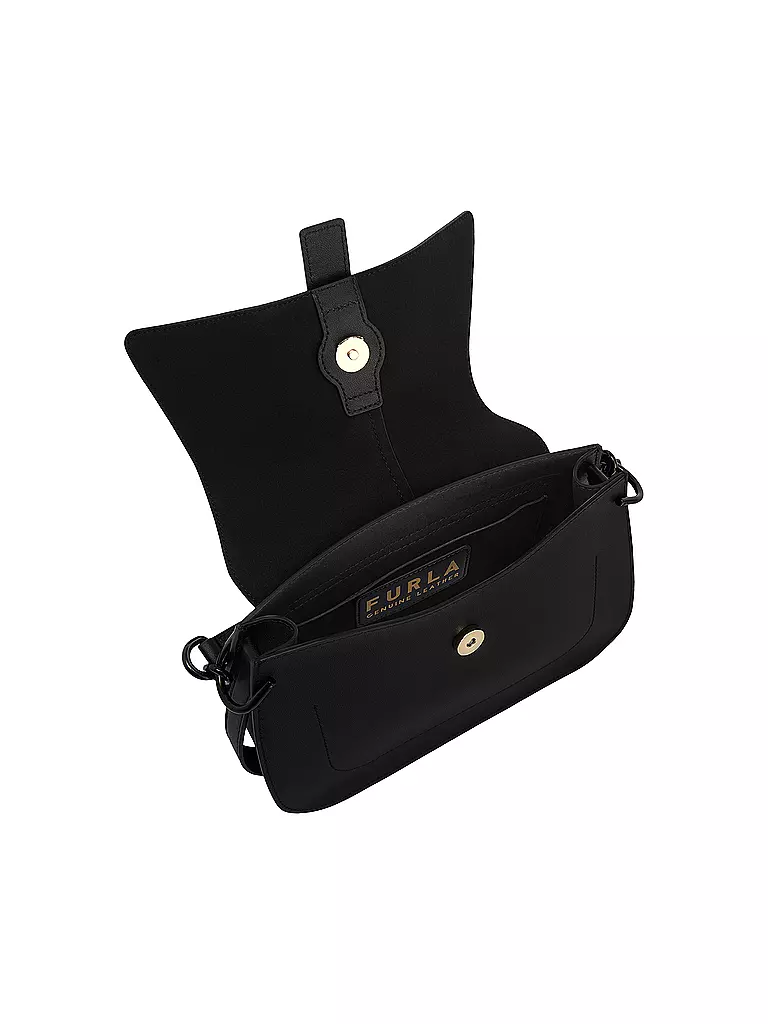 FURLA Ledertasche - Umhängetasche FLOW Medium schwarz