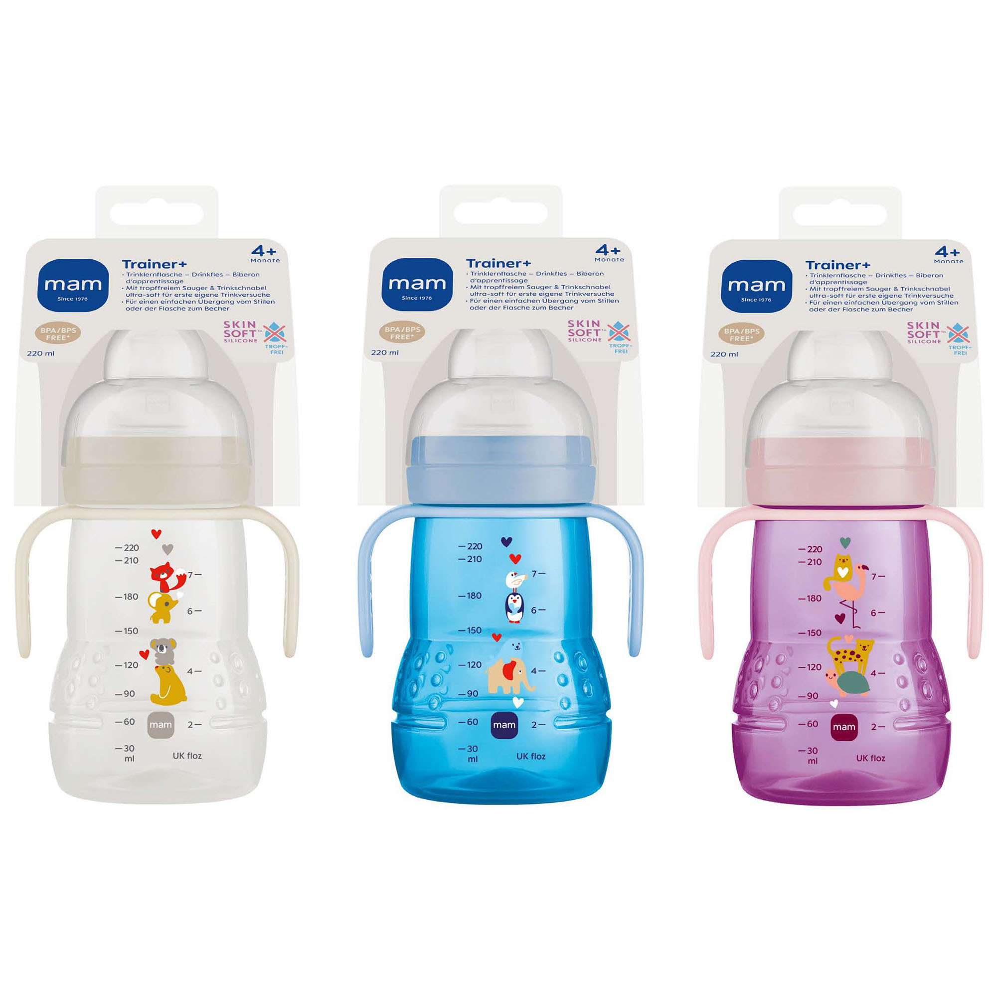 Mam fles Trainer 4+ maanden 220ml multi
