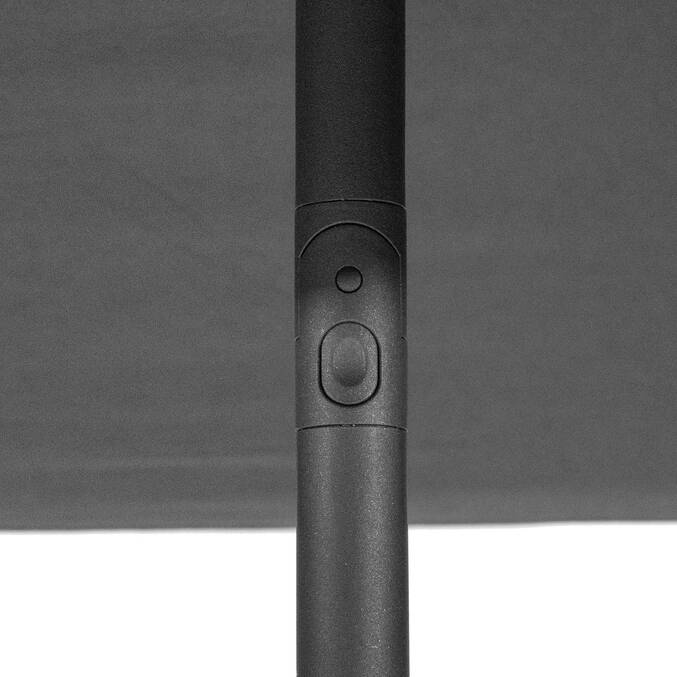 Parasol droit carré inclinable SOYA Ardoise