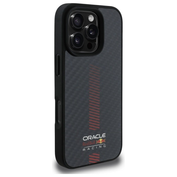 iPhone 16 Pro MagSafe Hardcase Hülle Carbon Fiber (RBHMP16L24CFGSMK) - Schwarz