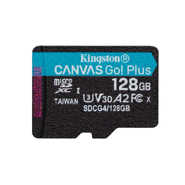 Kingston 128GB Canvas Go! Plus Gen4 microSDXC UHS-I com Adaptador