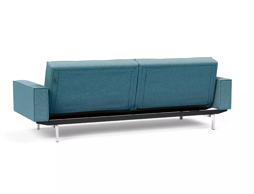 Schlafsofa mit Armlehnen Splitback Chrom