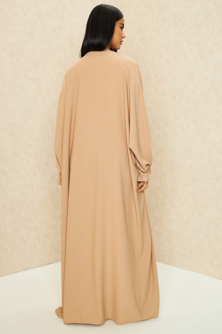 Kimono long ouvert beige