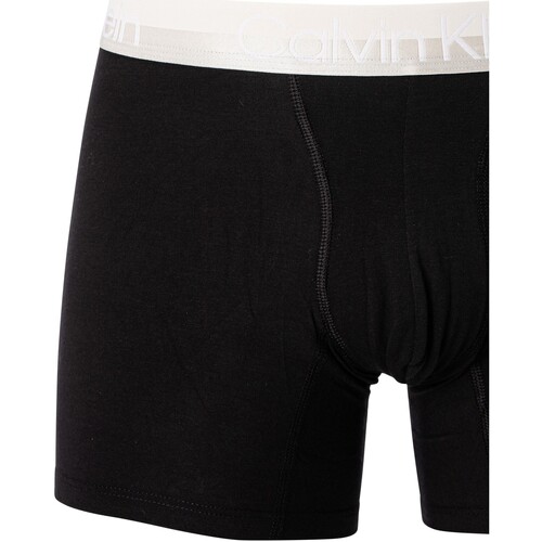 Calvin Klein Jeans - Paquete De 3 Calzoncillos Bóxer De Estructura Moderna Negro