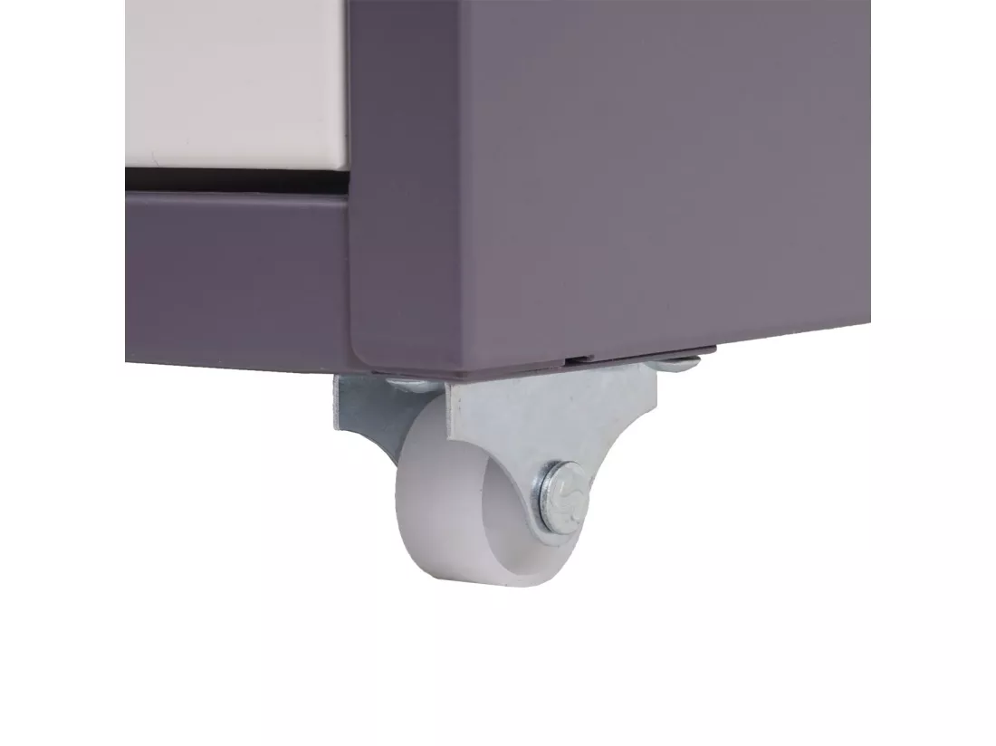 Caisson roulant Preston T851, gris foncé blanc