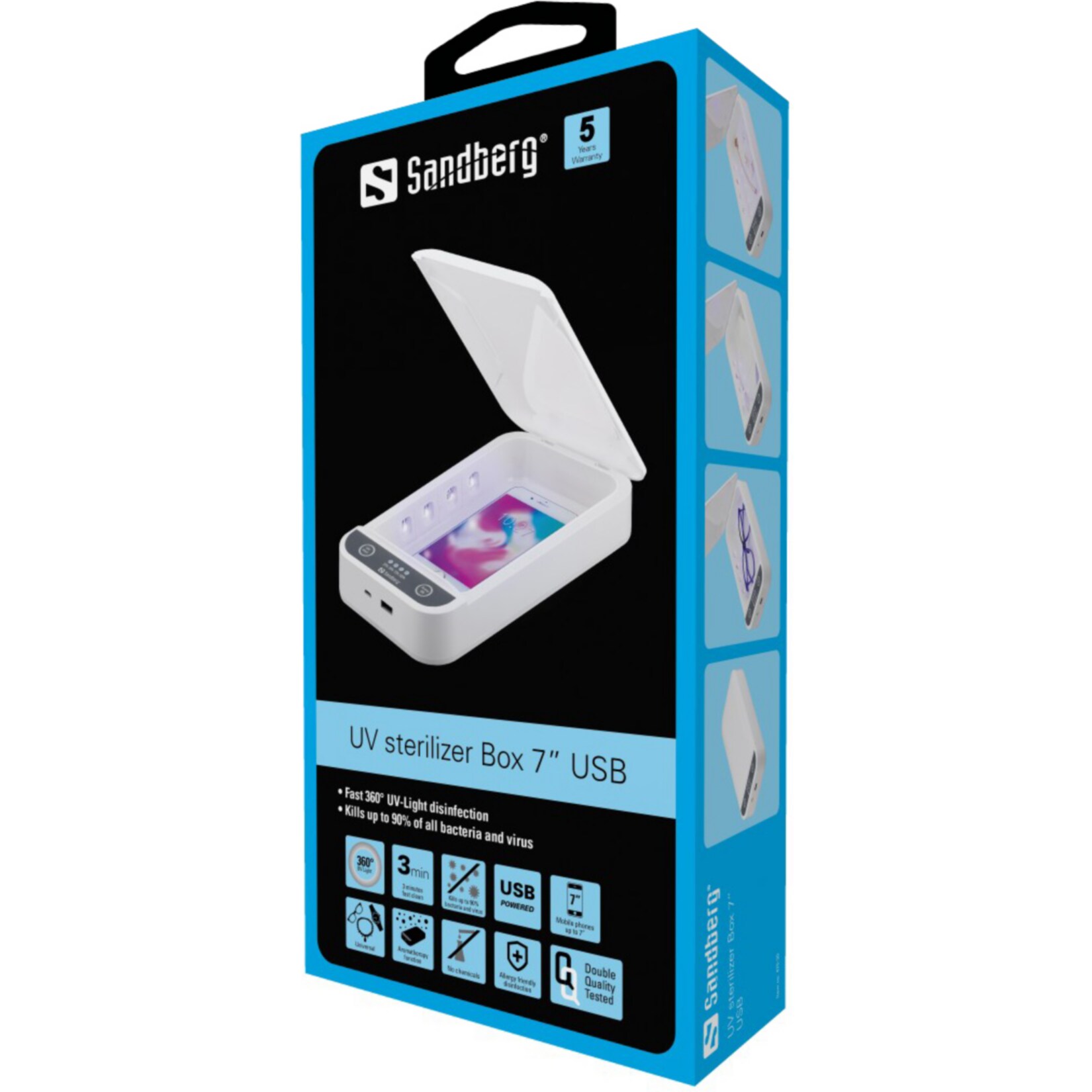 SANDBERG UV-Sterilisator-Box 7'' USB