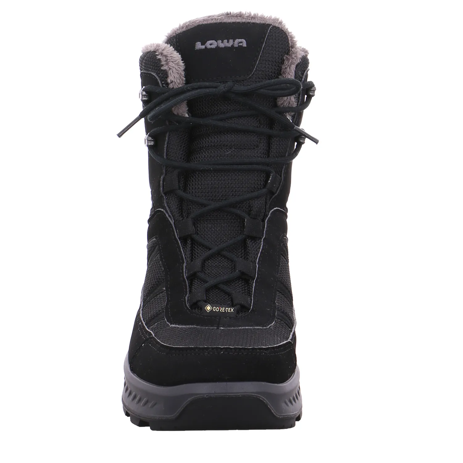 LOWA Snowboots Damen Schwarz Synthetik  mit Gore-Tex
