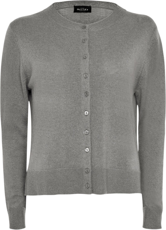 Sand 5619 - Eunsol Cashmere Blend Cardigan Grå