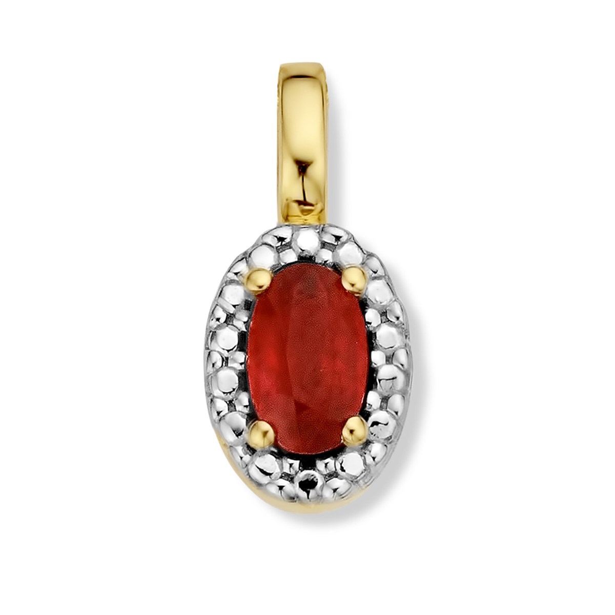 Pendentif Brillaxis or bicolore 18K rubis