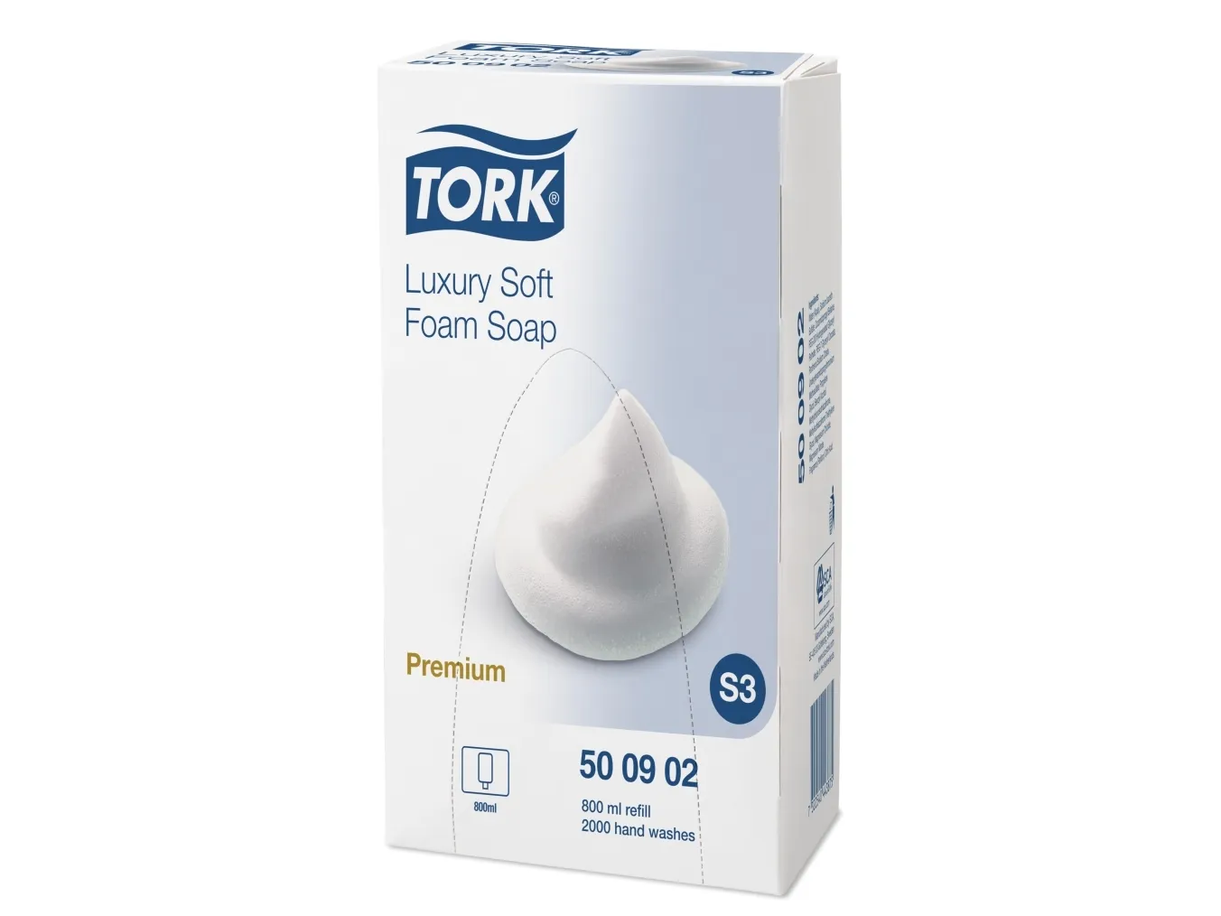 Skumsæbe Tork Luksus 800ml med Parfume Klar til S3 dispenser,4 fl x 800 ml/krt