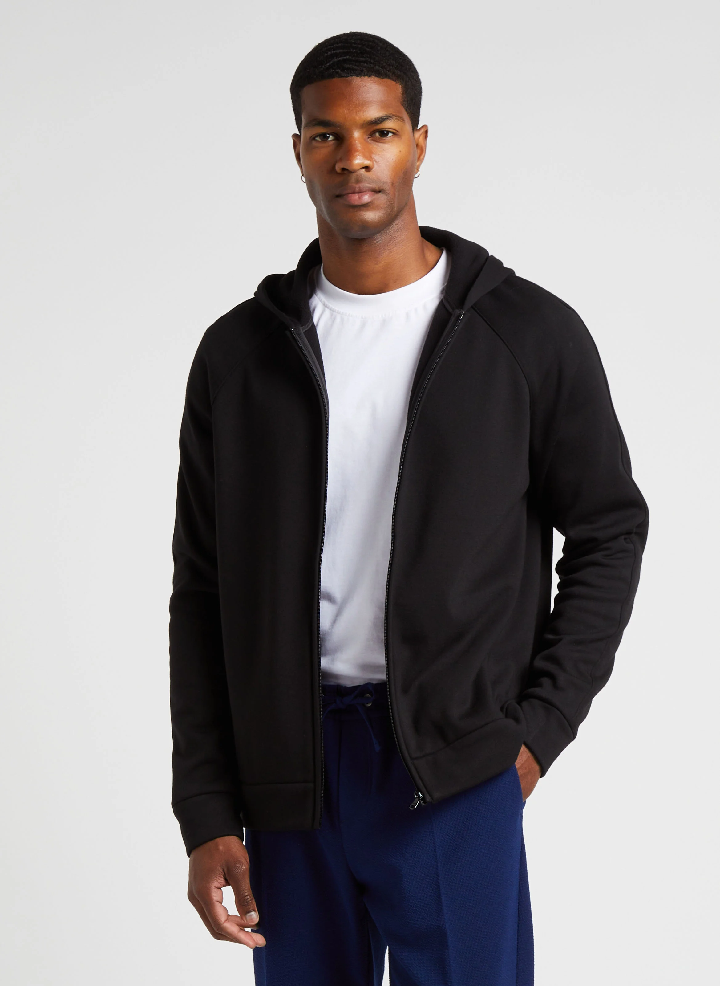 Gilet zippé à capuche| Noir