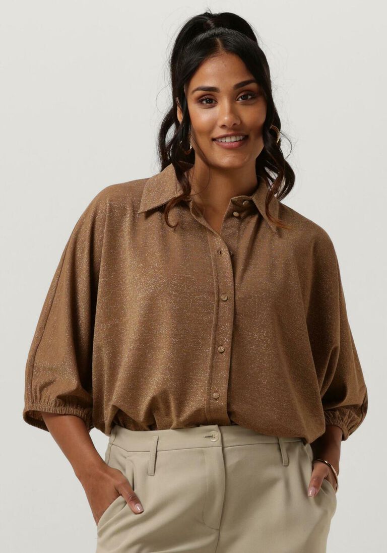 SUMMUM zand summum blouse blouse top short sleeve