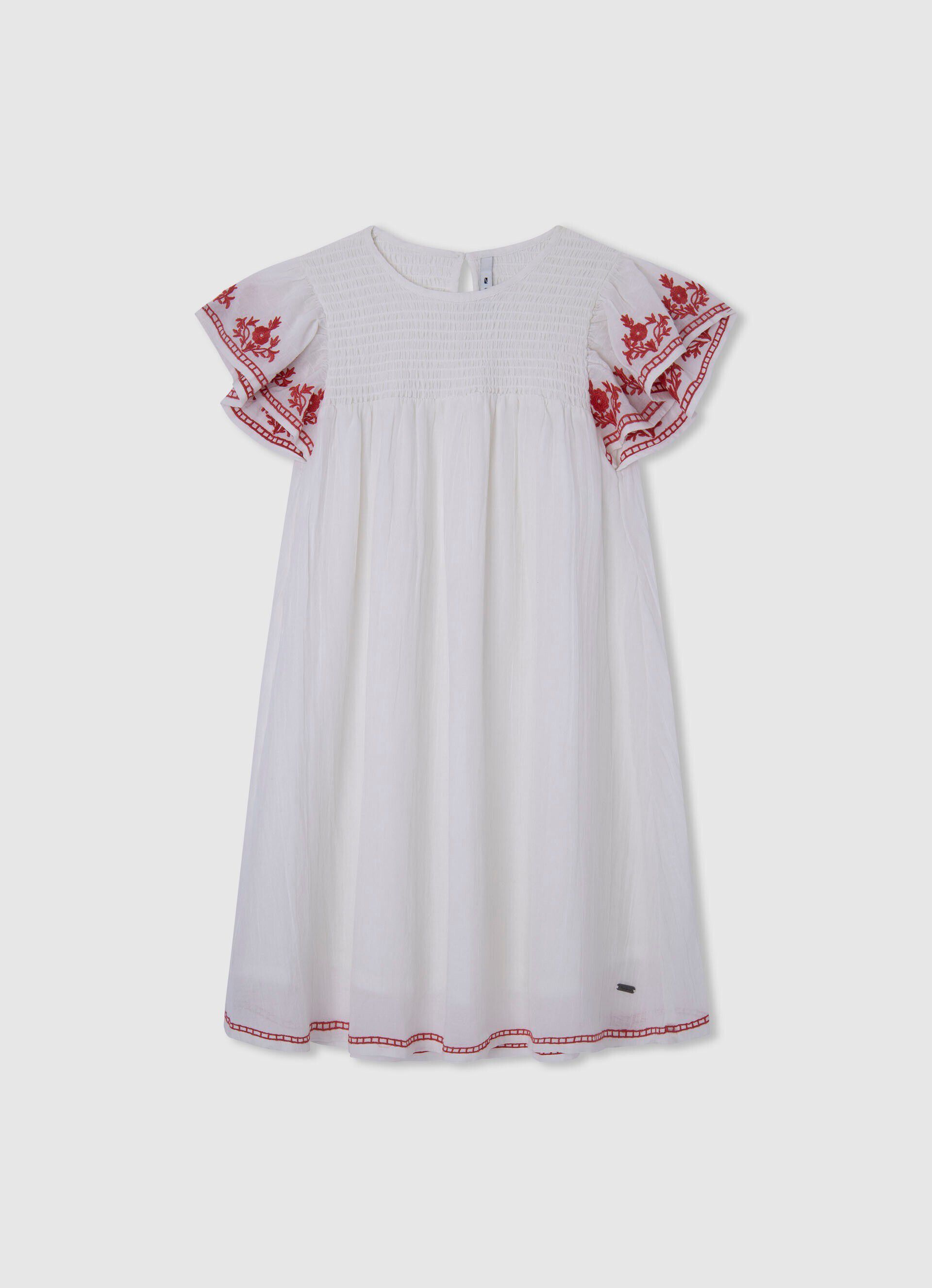 VESTIDO COM CORTE ROMÂNTICO - branco