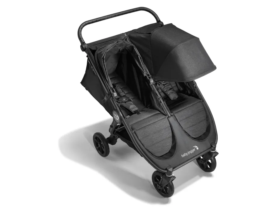 Baby Jogger city mini GT2 double, Baldakin, Tandem barnevogn, Ethvert køn, Solidt hjul, Sammenfoldelig, Sort