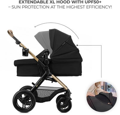 Kinderkraft MOOV 2 XL Air Kombivogn, Pure Black