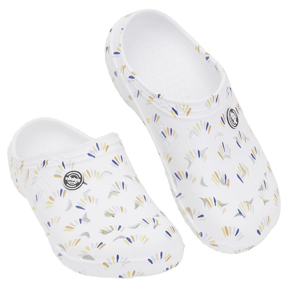 Sabots Hipps Femme plastique blanc motif tricolore T40/41