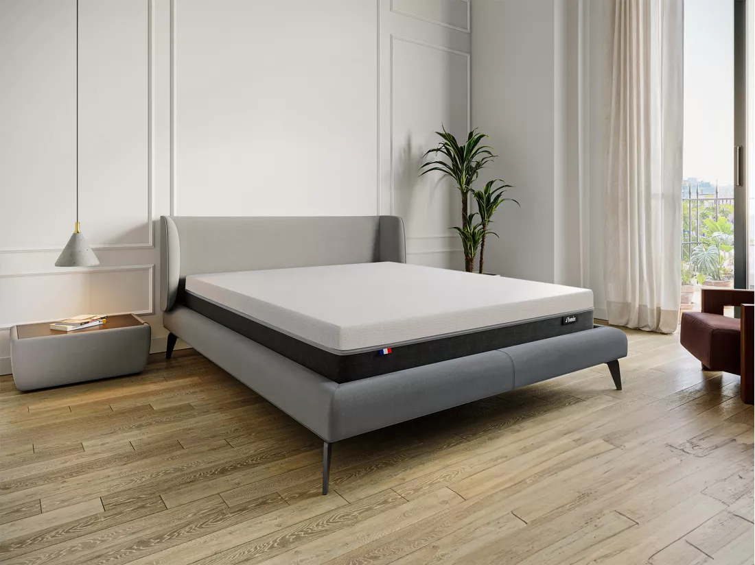 Matelas 160 x 200 cm hybride anti-feu ressorts ensachés 7 zones et mémoire de forme ép.29cm - SIVA de YSMÉE