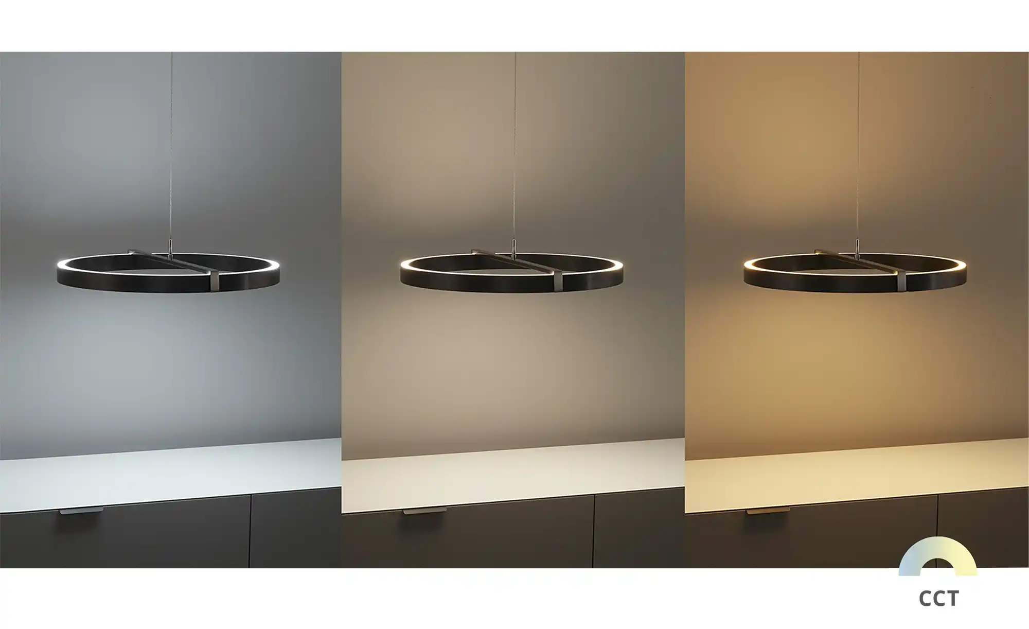 KHG LED-Pendelleuchte, 2-flammig, anthrazit