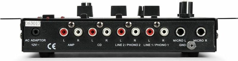 Vonyx - STM-2211B - 4-Kanaals Mixer - Zwart - Inclusief Microfoonkanaal