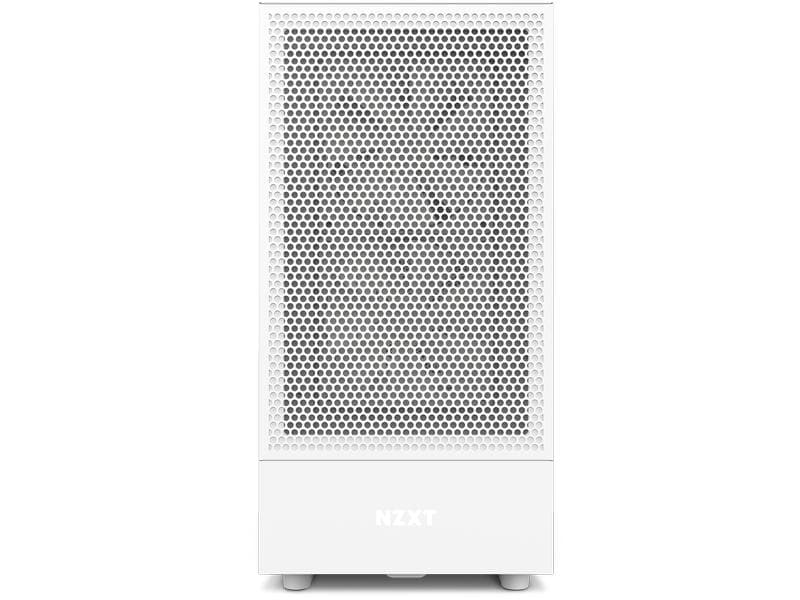 NZXT PC-Gehäuse H5 Flow RGB Weiss matt Kompaktes Mid-Tower-Gehäuse mit Seitenfenster und RGB-Lüftern