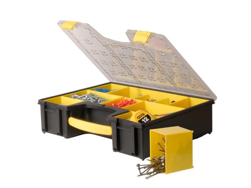 Stanley Organizer Profi mit 8 Fächern Orangisation von Werkzeug, Zubehör und Kleinteilen