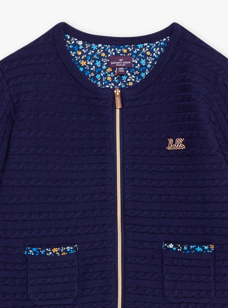 Gilet à manches longues bleu marine
