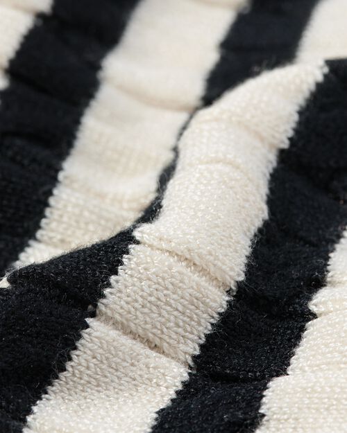 pull en maille femme Louisa blanc/noir