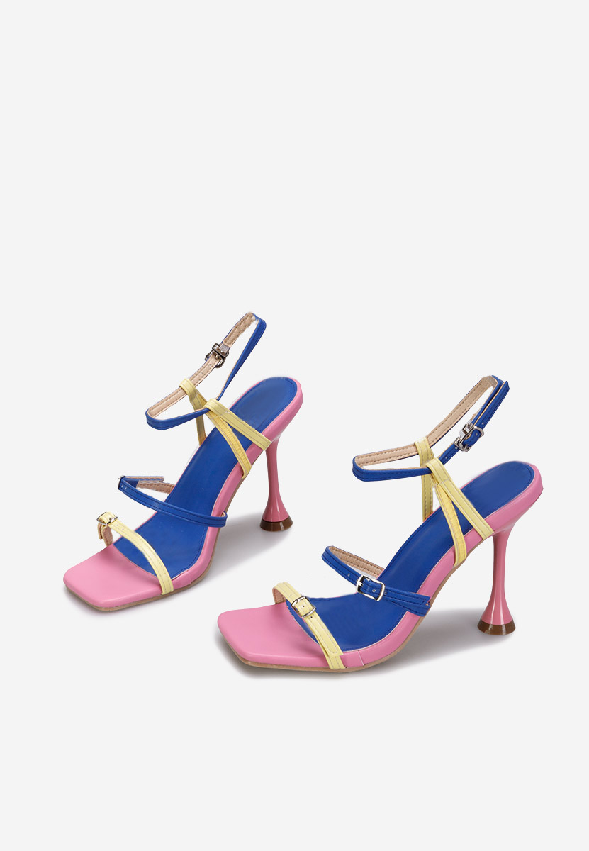 Sandales à talon fin multicolores Divina