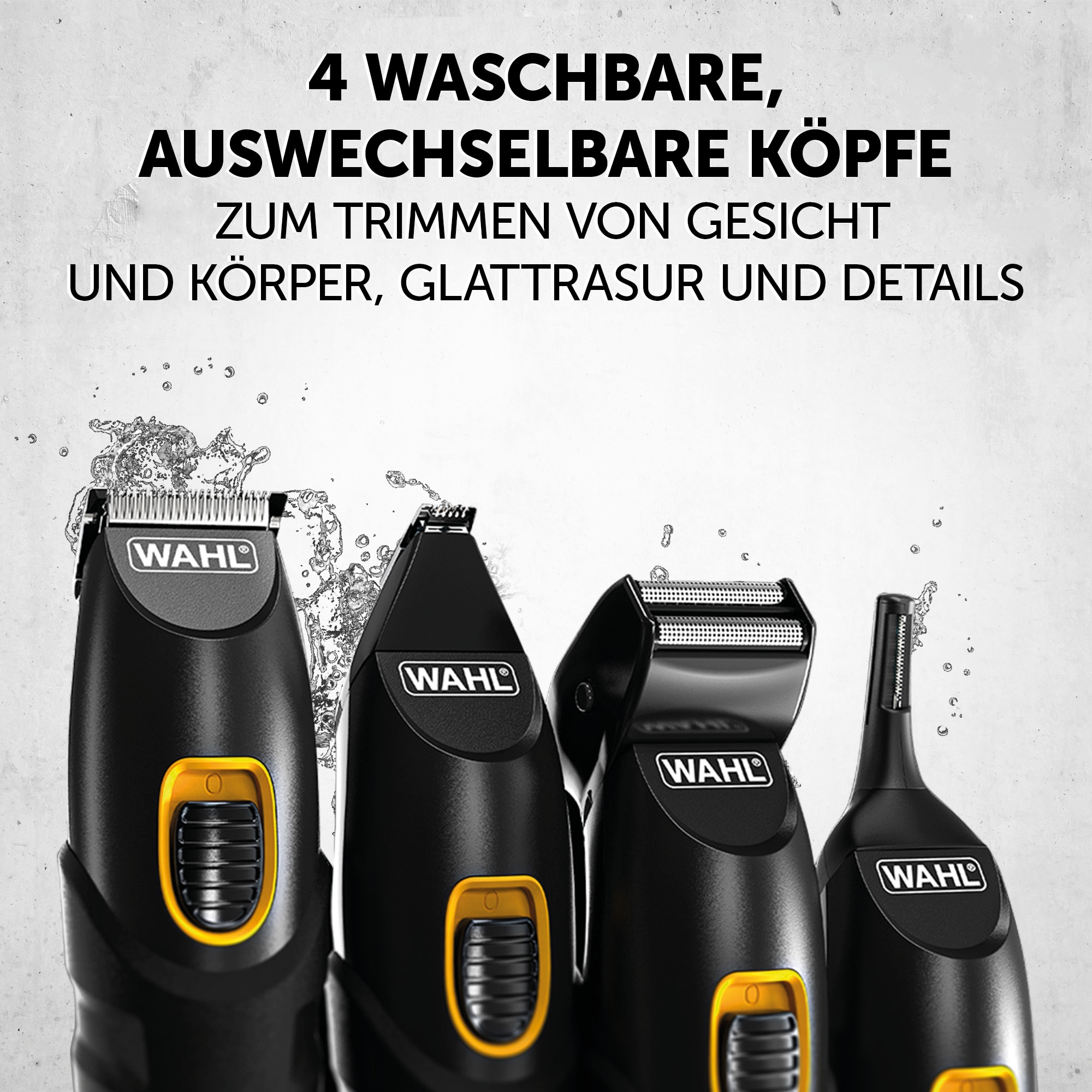 Wahl Multifunktionstrimmer »Extreme Grip Advanced« 14 Aufsätze Rutschfester Griff, Lithium-Ionen-Technologie, USB Aufladung