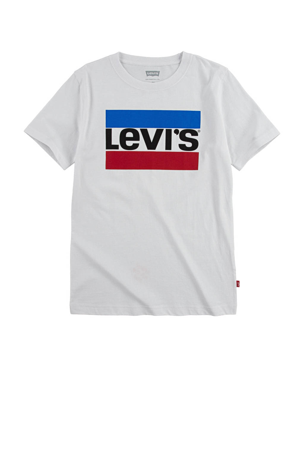 Levi's T-shirt met logo wit/blauw/rood