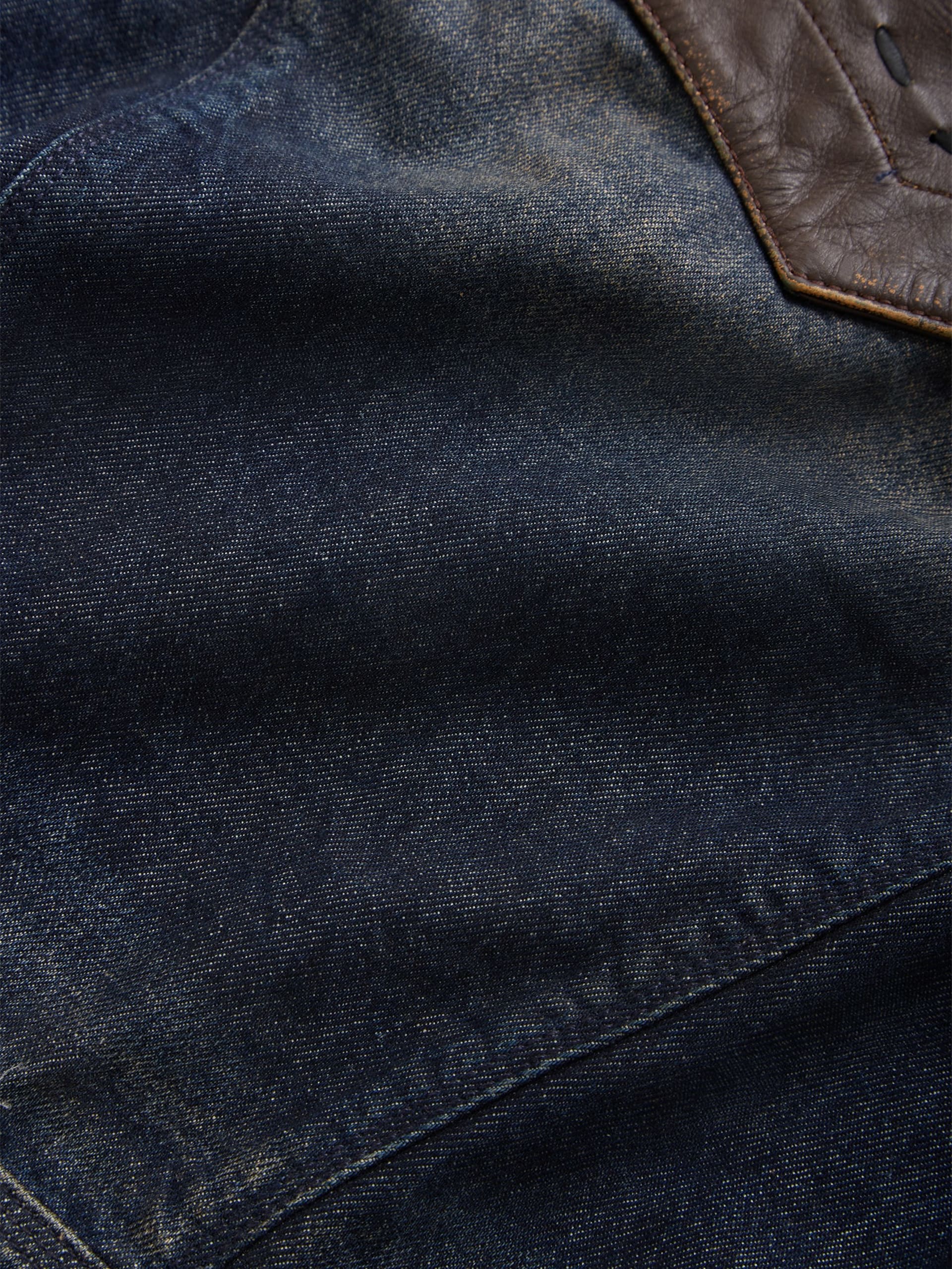 jaqueta jeans contrastante
