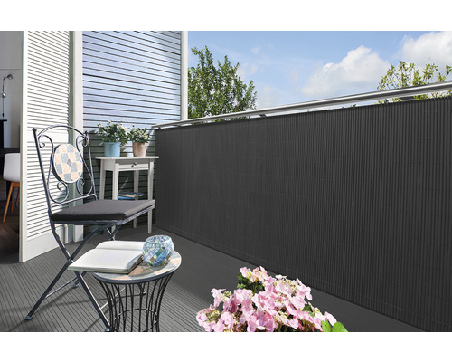 Konsta PVC ovaal privacyscherm, 3 x 0,9 m, antraciet