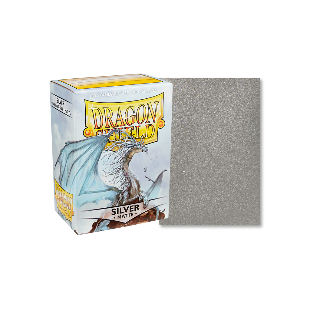 Dragon Shield - 100 Standard Sleeves Matte Couleur Silver