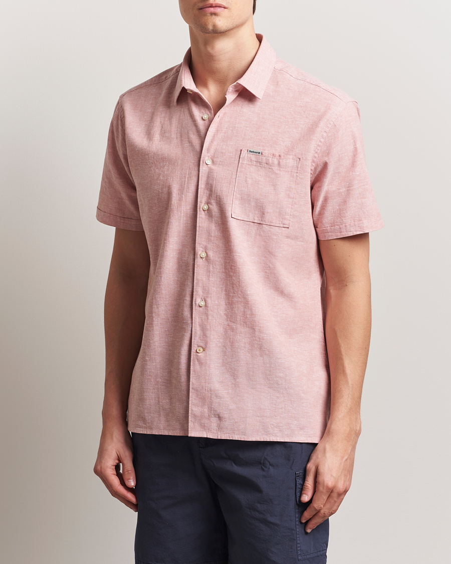 Barbour Lifestyle Nelson Short Sleeve Linen/Cotton Shirt Pink Clay