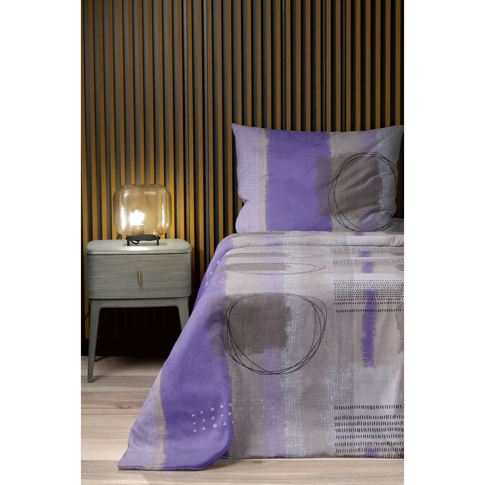 Bettwäsche Satin Muster violett