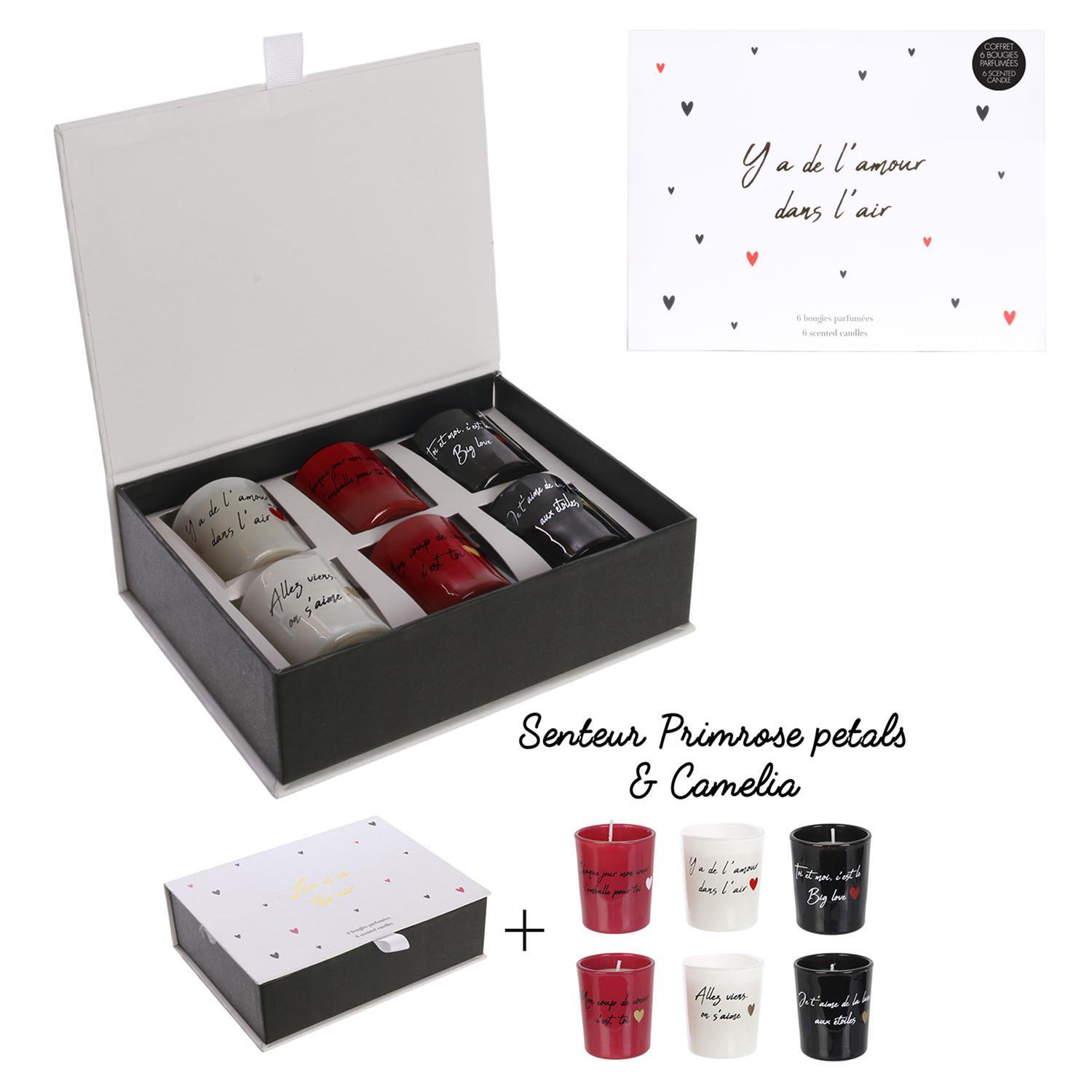 BOUGIE MOTS AMOUR X6 PIECES COFFRET