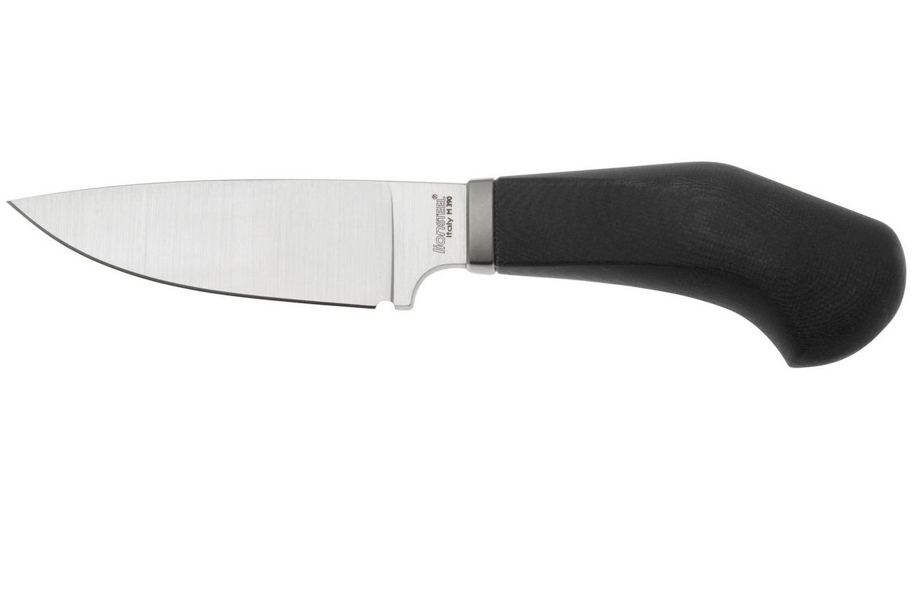 LionSteel Willy WL1-GBK, M390 Droppoint Black G10, vaststaand mes